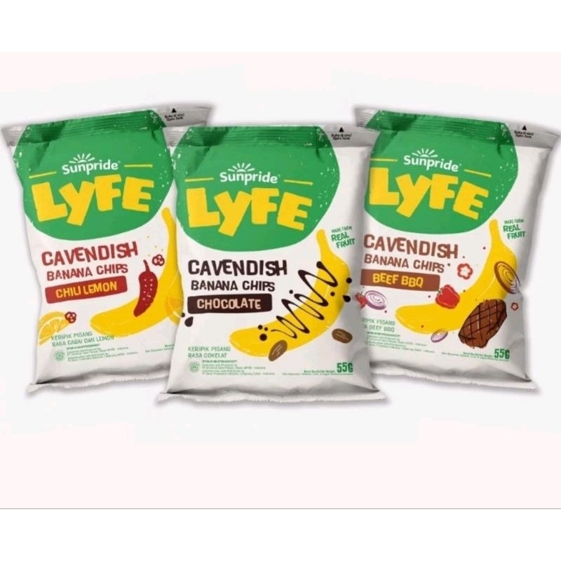 

Sunpride Cavendish Lyfe Keripik pisang 55 Gram Banana Lyfe Banana Chips Harga termurah Original