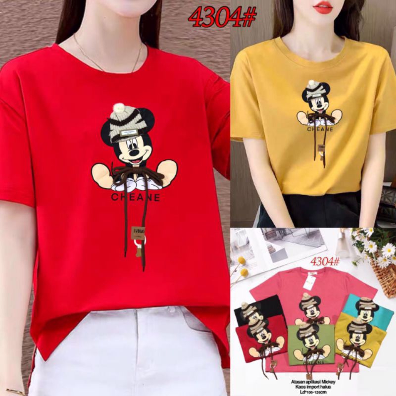 Kaos lengan pendek import premium MF aplikasi bordir XXL