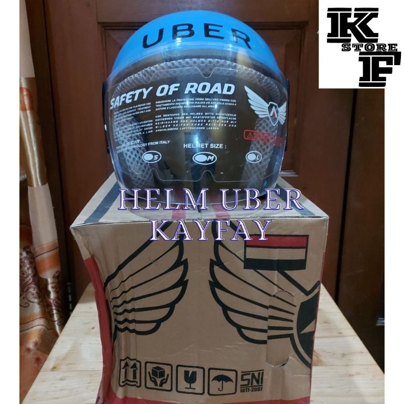 Helm Uber Biru Langka Murah Meriah