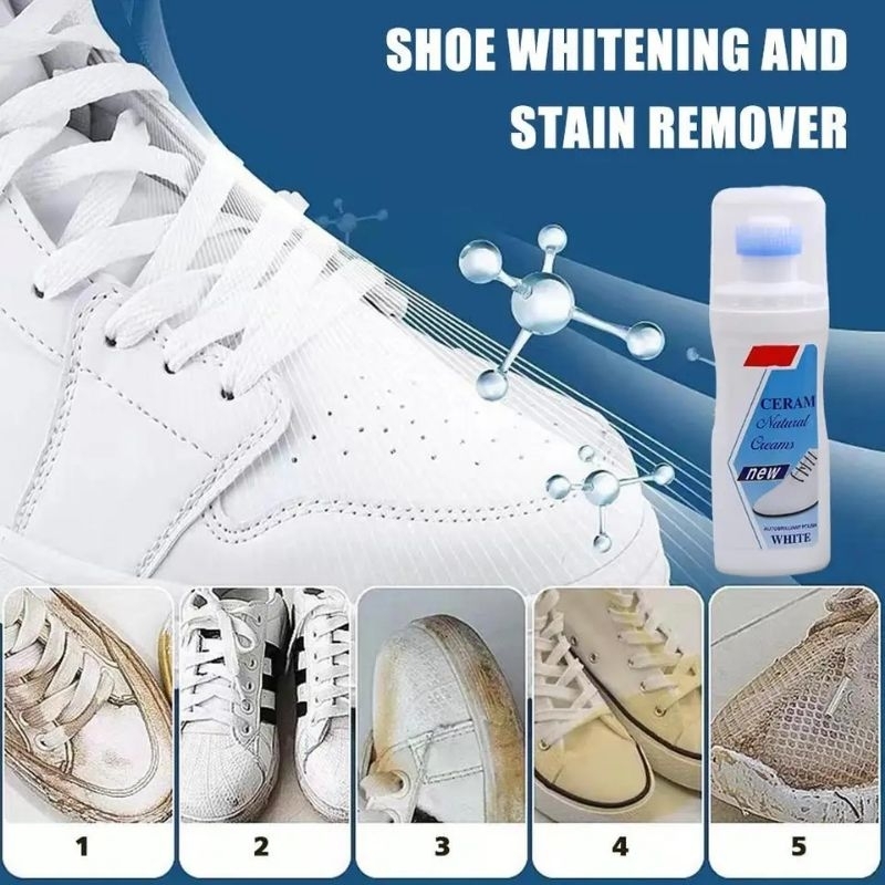 Ipc White Shoes Sneakers || Heels || With Brush Cleaner Whiten Refreshed Polish Cleaningfool For Cas