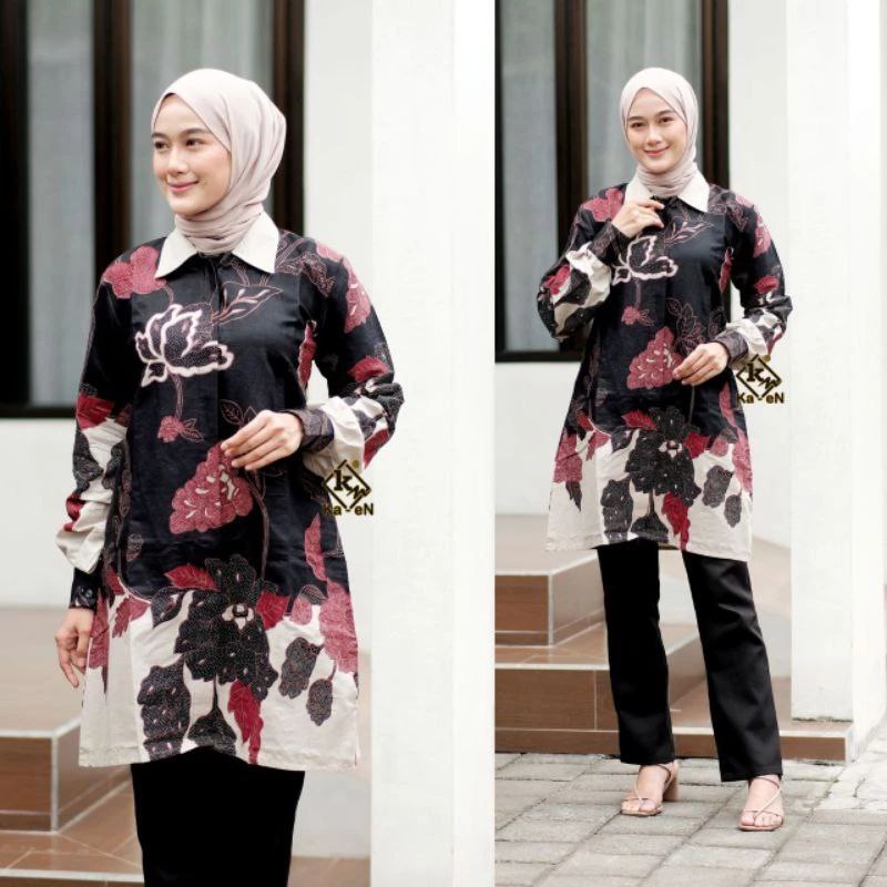 Tunik Batik Wanita premium Modern untuk kerja / Tunik Batik wanita modern Kantor elegan