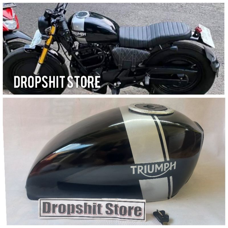 Tangki Japstyle Triumph Bober Scrambler custom  Megapro Tiger GL Pro Tutup Ninja