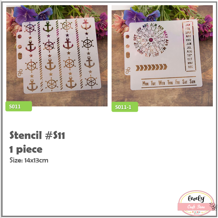 

LovelyCraftStore | Cetakan stensil #S11 decorating flower stencil cake, baking, art and craft, journal, scrapbooking, bujo