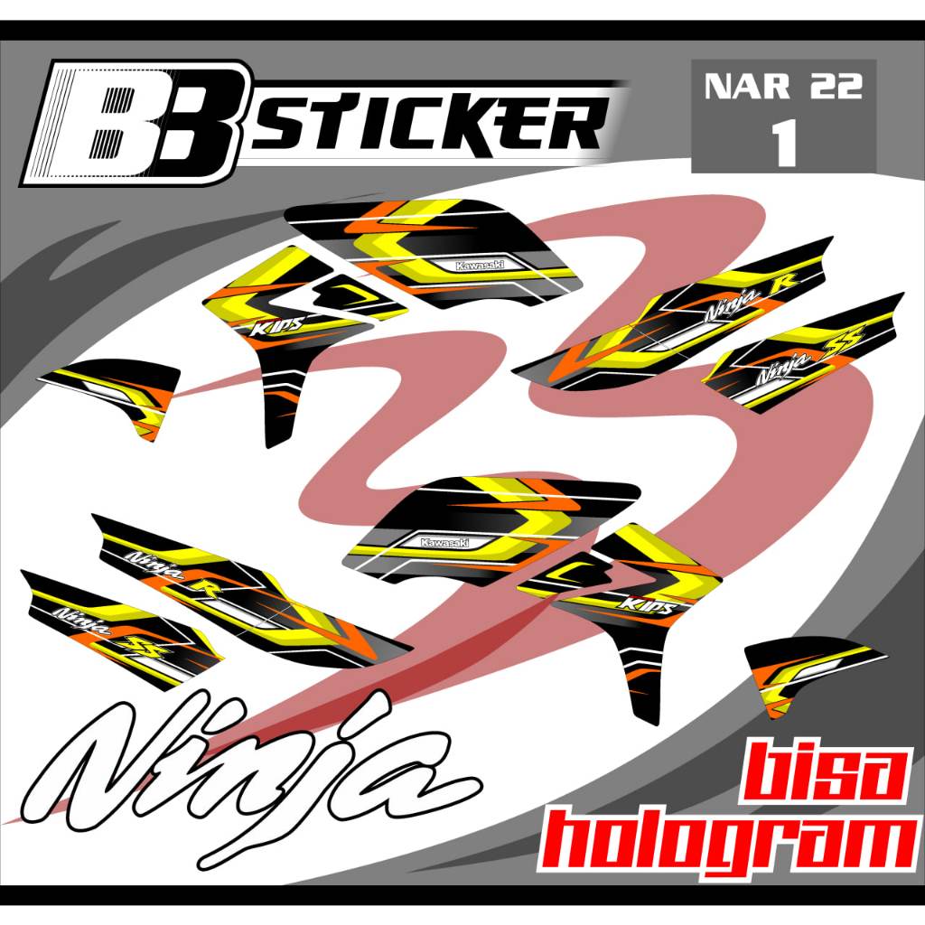 STRIPING PREMIUM Kawasaki Ninja R Ninja SS BISA HOLOGRAM List Sticker Variasi Nar 22