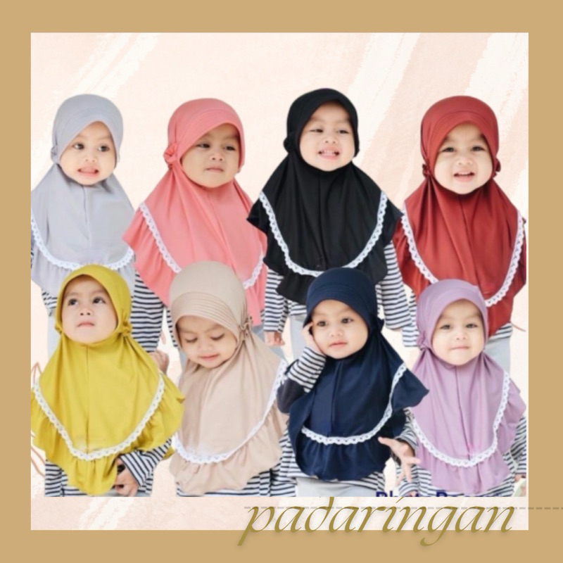 HIJAB BAYI 0- 2 tahun LUBNA / jilbab bayi / kerudung bayi / hijab anak bayi / jilbab anak bayi / ker
