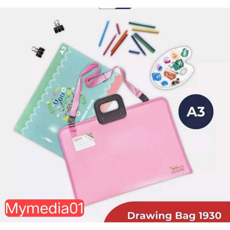 

tyvf DRAWING BAG A3 TAS BUKU GAMBAR A3TOPLA 1930 (6 VARIANT WARNA) TERLARIS