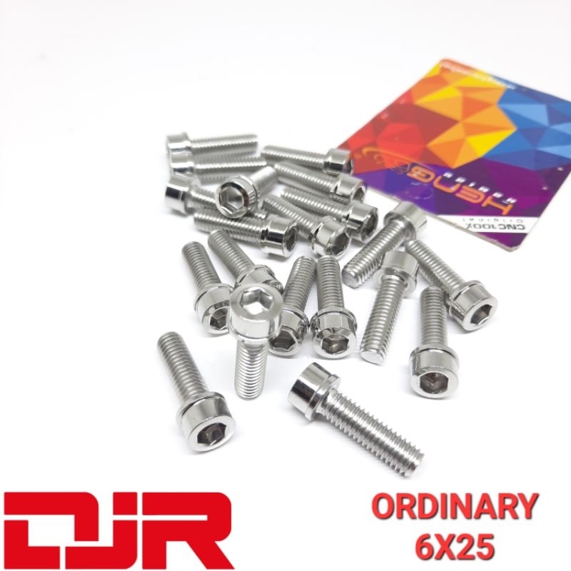 BAUT 10 PROBOLT 6X25 STAINLESS ORDINARY CHROME ORIGINAL HENG thailand 6×25