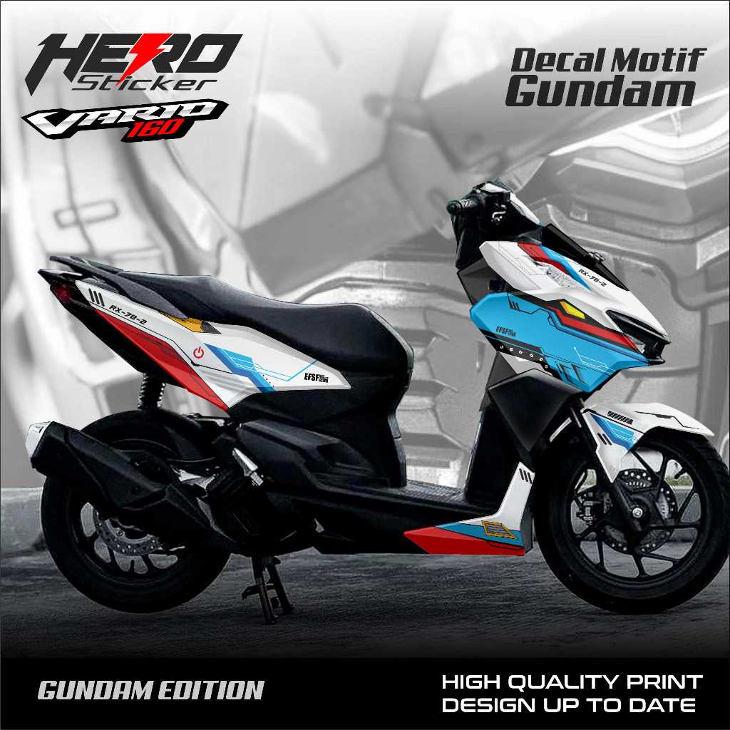 TERBARU DECAL VARIO 160 GUNDAM EDITION - STICKER VARIO 160 GUNDAM EDITION PREMIUM