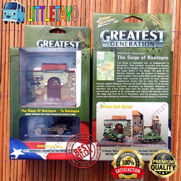Johnny Lightning The Greatest Generation The Siege Of Bastogne Display Diorama with Jeep Willys MB