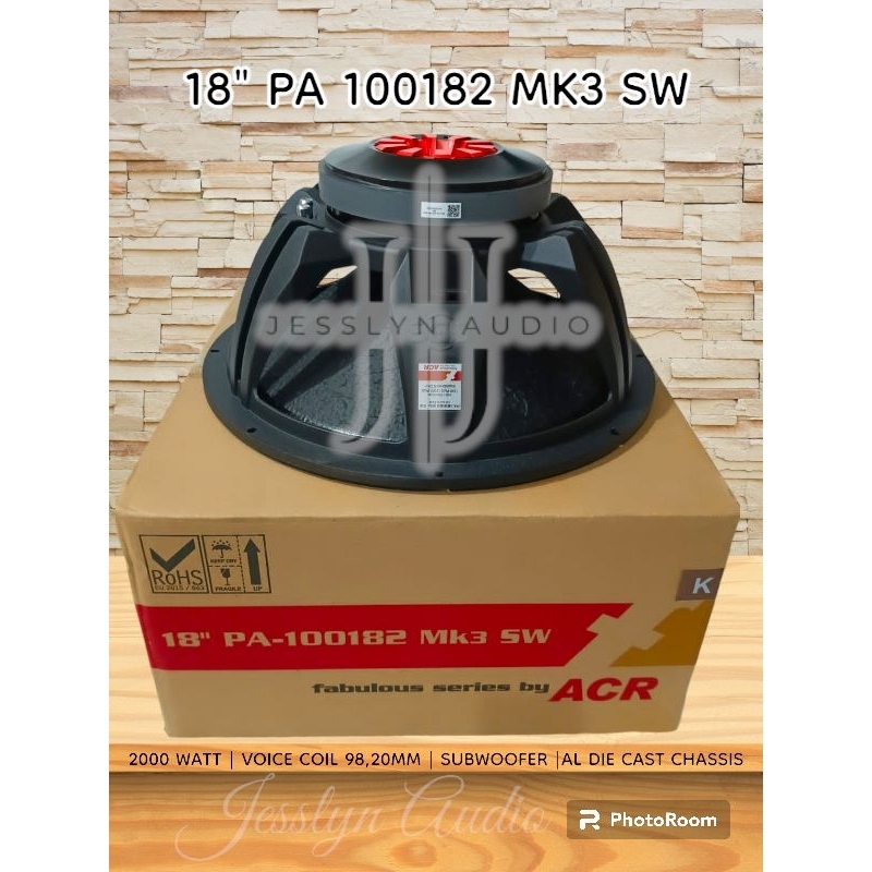 SPEAKER ACR FABULOUS 18" PA-100182-MK3 SW FAB SUBWOOFER 2000 Watt / speaker ACR Fabulous 18 inch PA 