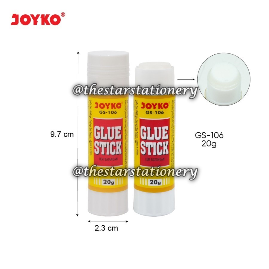 

(1 Biji) GROSIR Glue Stick Joyko GS-106 20 Gram / Lem Kertas Batang Joyko GS-106 (1 Biji)