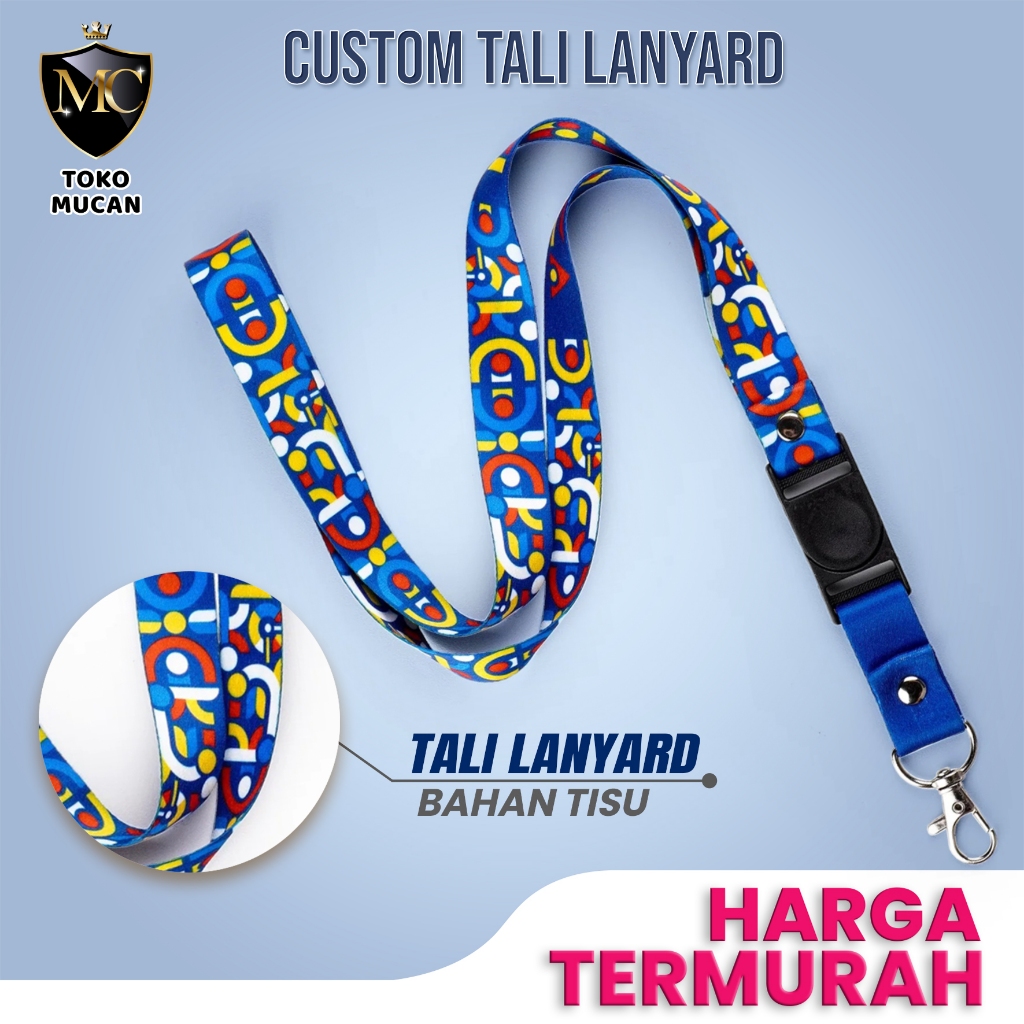 

LANYARD CUSTOM DIGITAL PRINT / Tali / Gantungan / ID CARD Satuan - 2 SISI