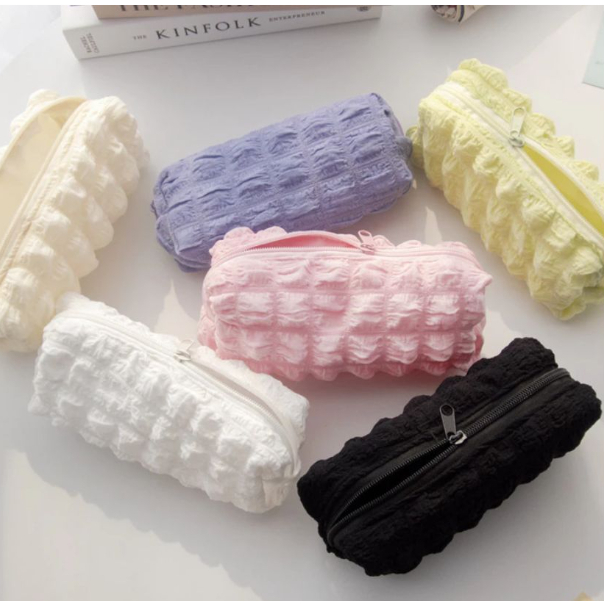 

Pouch Cosmetic Pencil Bag Tempat Pensil Stationery Case Make up Wanita Lucu Mini Travel Skincare Barang Cewek Aesthetic Style