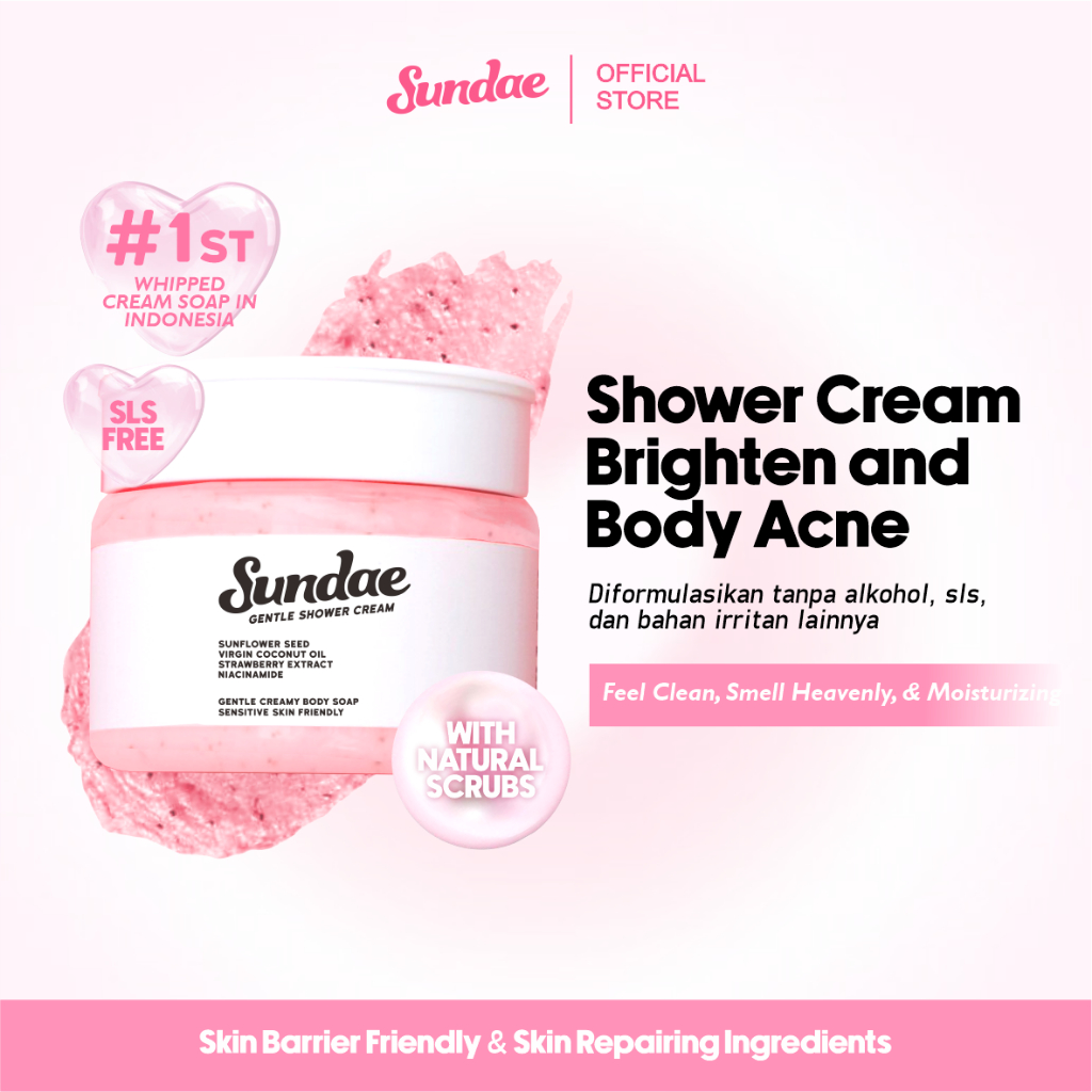 Sundae Shower Cream - Berry Sweet - Sabun Mandi 110gr