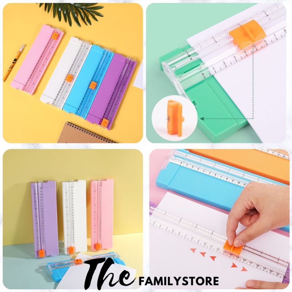 

Alat Potong Kertas Dengan Penggaris / Paper Trimmer Portable Cutting Machine Paper RANDOM