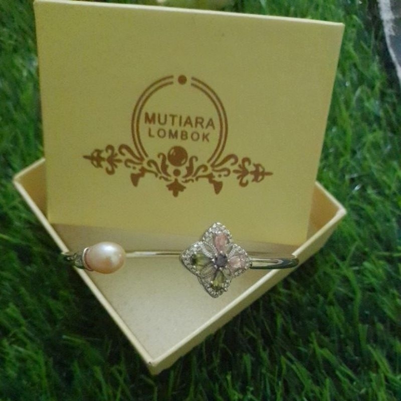 Gelang Mutiara air tawar || mutiara air tawar lombok || Gelang bangle.mutiara air tawar