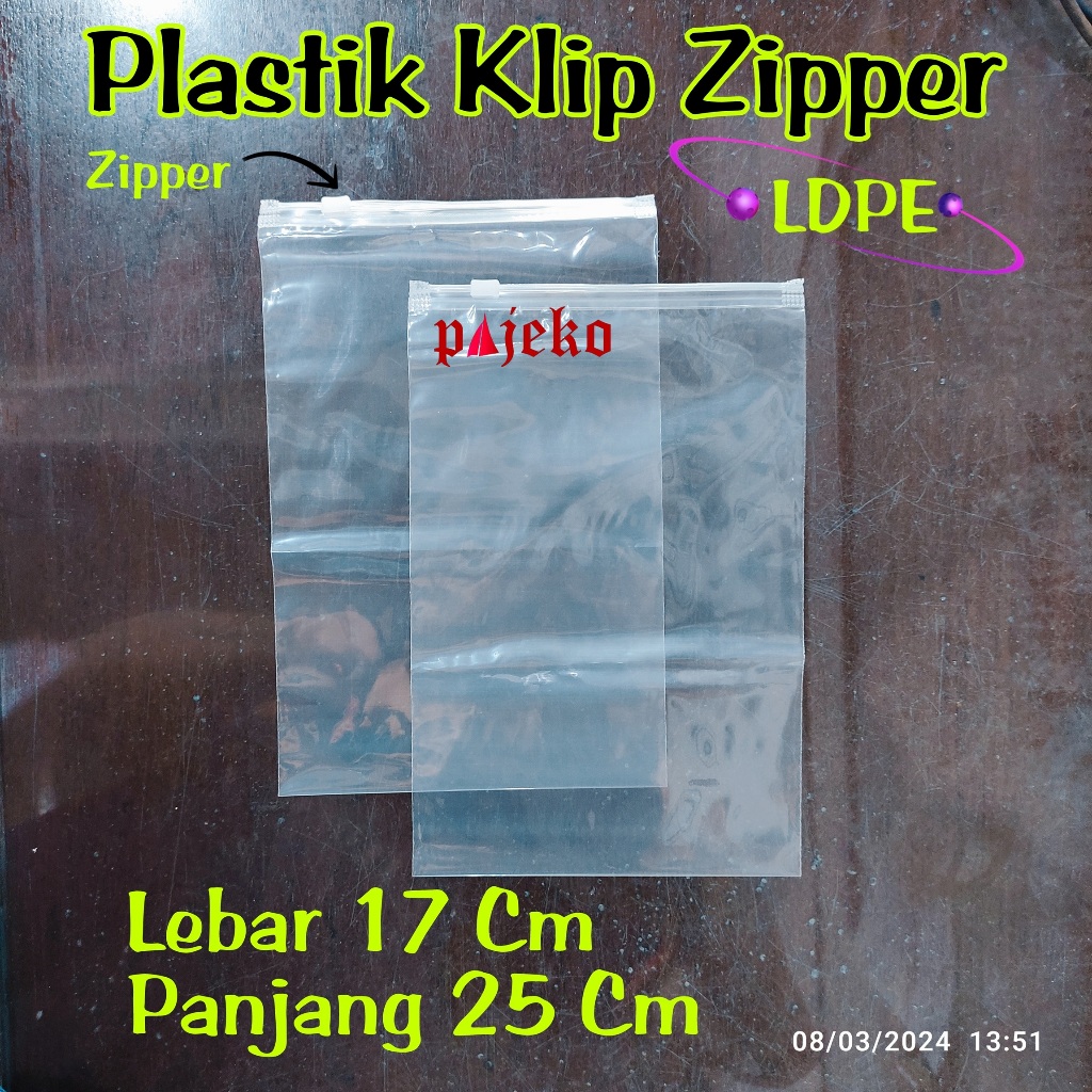 Plastik Zipper 17 x 25 Cm , Plastik Klip 17 x 25 Cm Klip Plastik Ziplock 17 X 25