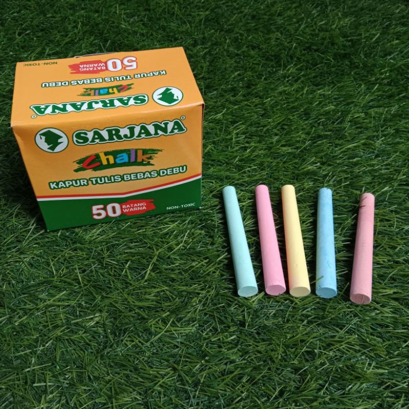 

KF || KAPUR TULIS SARJANA WARNA WARNI - 1 Box isi 50 pcs - PERPACK