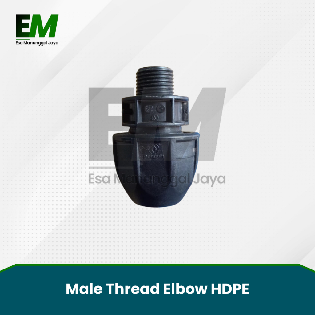 Male Thread Adaptor 20mm (1/2") Compress / Sok Drat Luar HDPE 1/2 inch