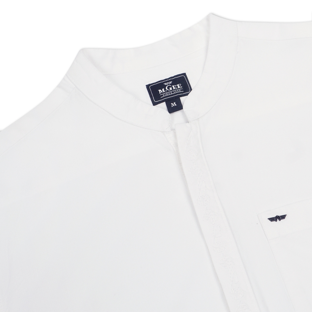 Baju Koko Original MGEE - Baju Koko Lengan Panjang Pria Original MGEE Autus CKRR CBRR 058 White