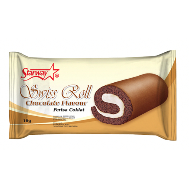 

Piscoklegit_ Starway Swiss Roll 22Pcs @ 16Gr (1Pak Isi 22Pcs X 16Gr)