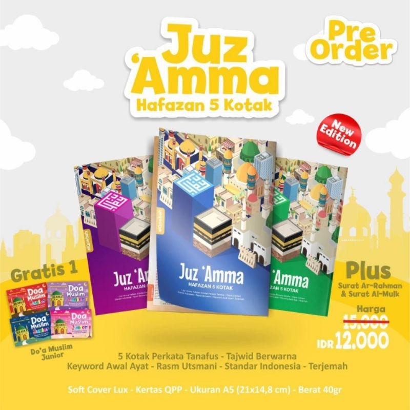 Juz Amma Hafazan Perkata Tanafus Al-Qosbah Bonus Doa Muslim Junior