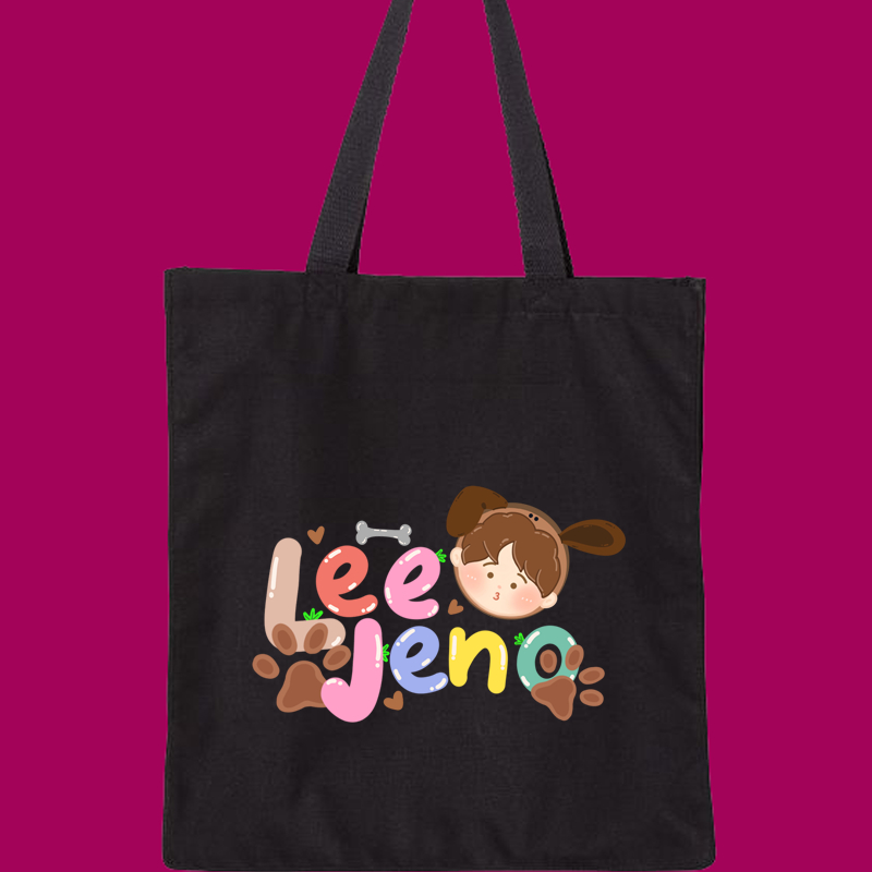 MURAH LEBAY Totebag Tote Bag Tas Serut goodiebag NCT Dream Canvas Kpop Korea Hitam MURAH LEBAY