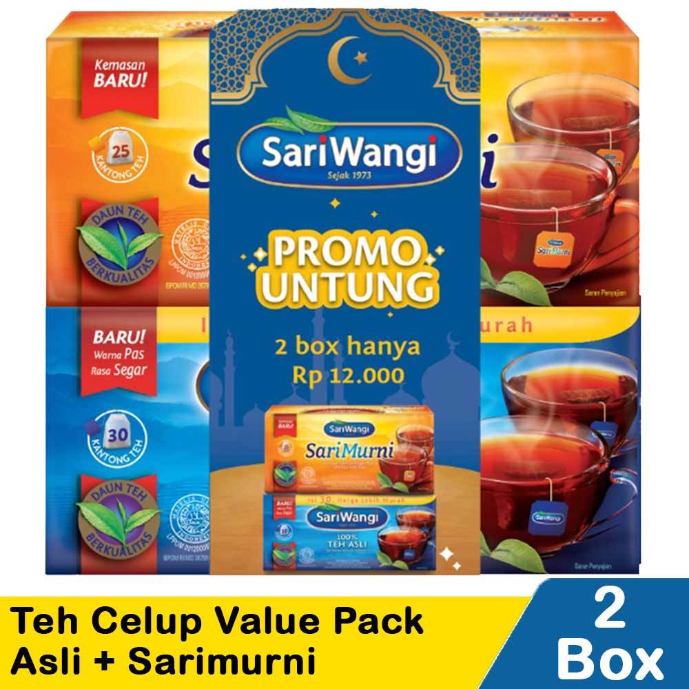 

Sariwangi Teh Celup Valuepack Asli+Sarimurni 30+25'S