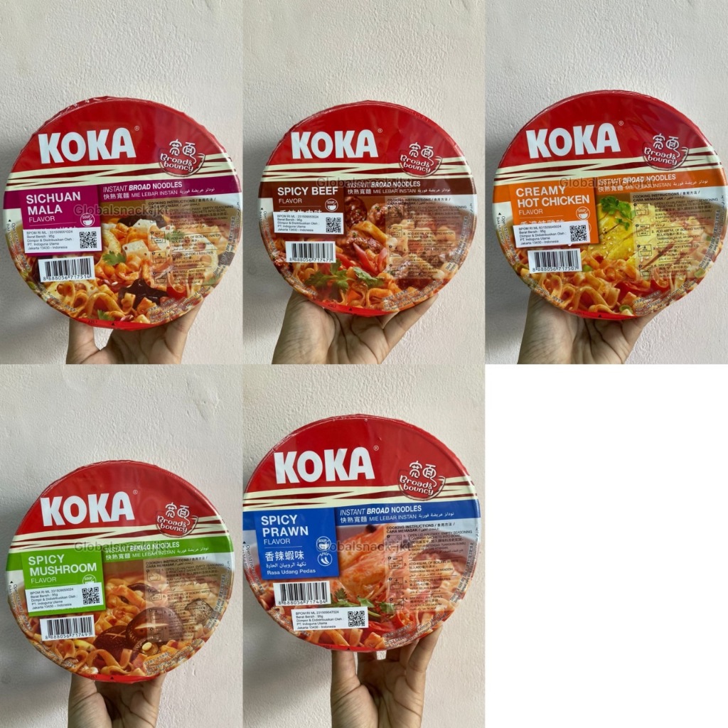 

[CUP] KOKA INSTANT BROAD NOODLES SPICY MUSHROOM / SPICY PRAWN / SPICY BEEF / SICHUAN MALA / CREAMY HOT CHICKEN