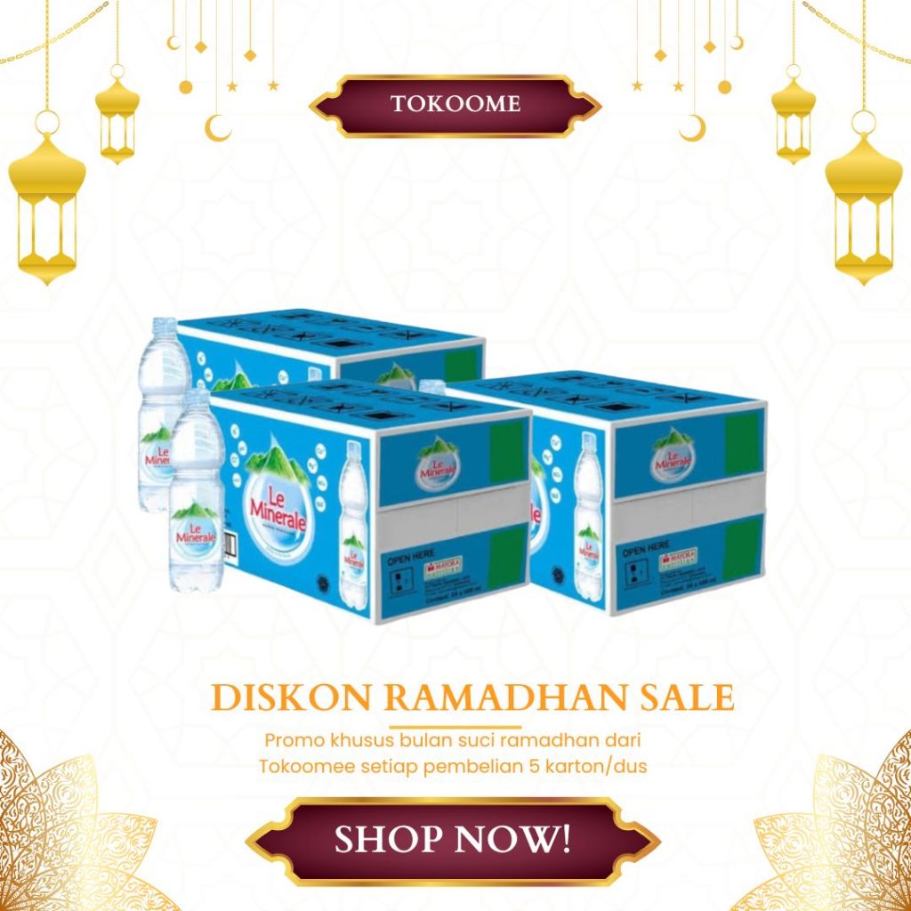 

Air Minum Mineral Le Minerale [600ml/isi 24 botol]