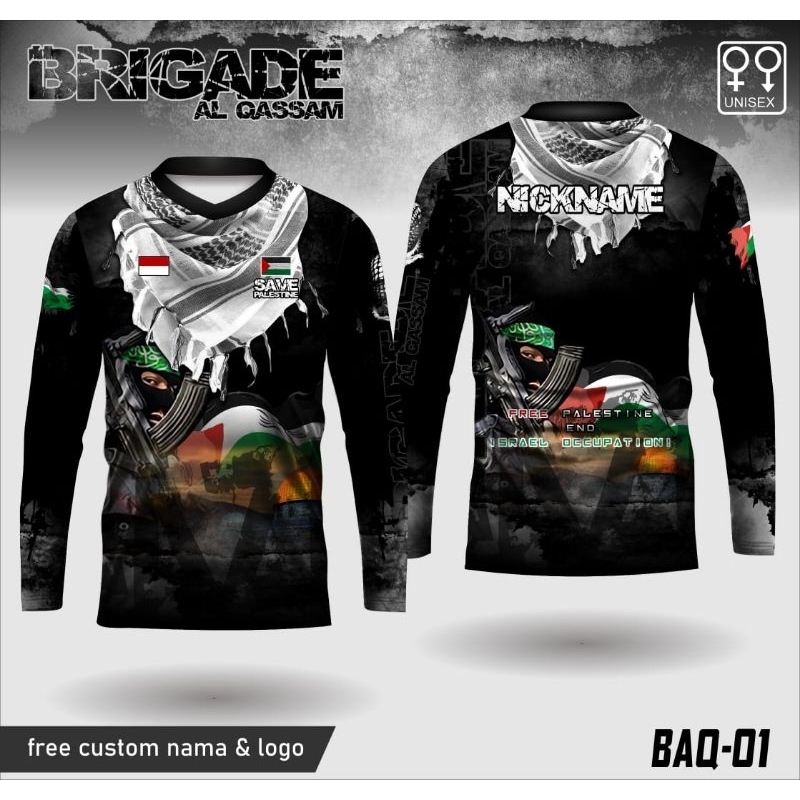 Jersey free palestina kaos save palestine baju save palestine lengan panjang dewasa free custom