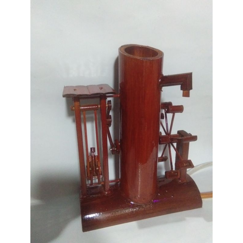 Kincir air bambu ayunan untuk hiasan dekorasi kolam ikan akuarium