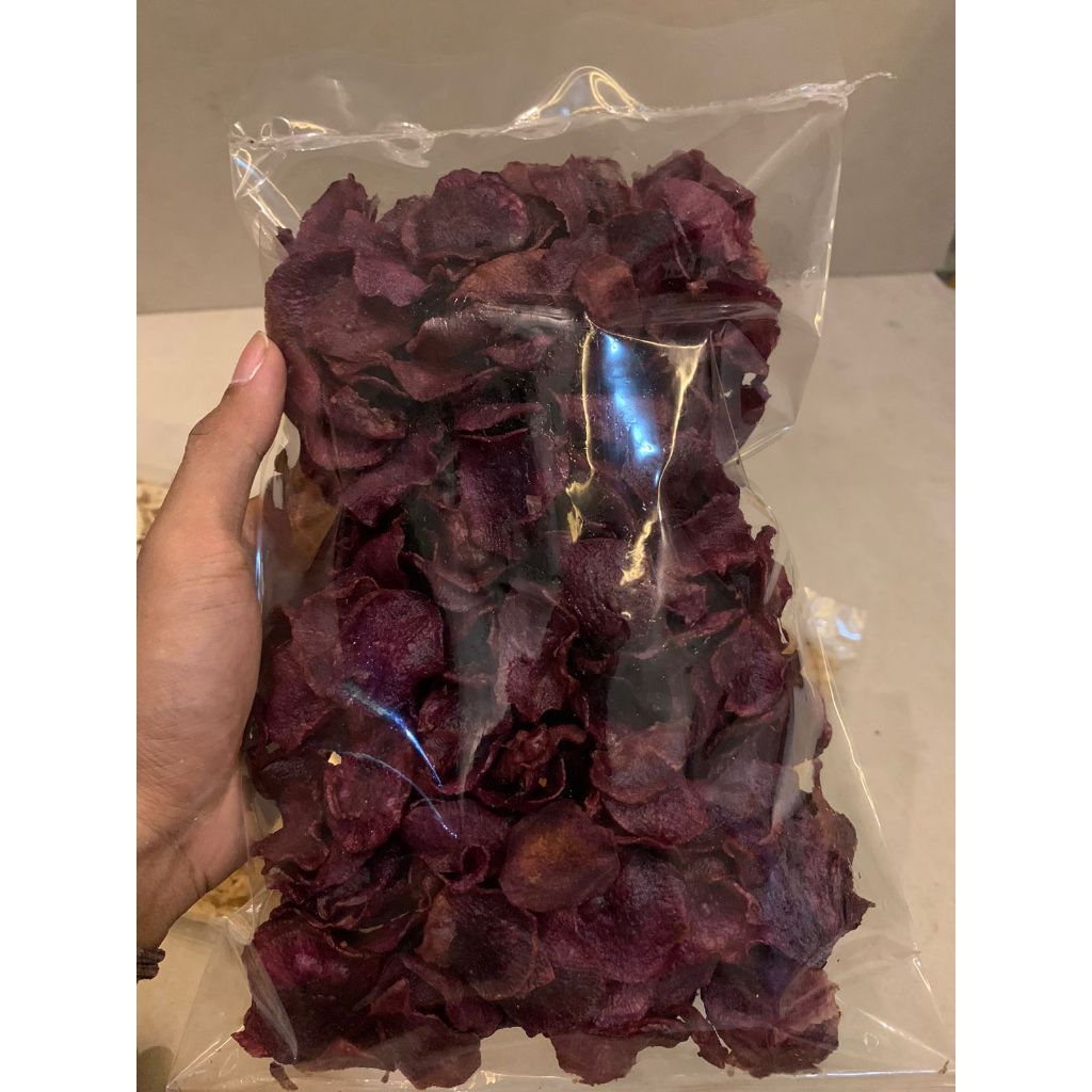 

kripik ubi ungu renyah manis