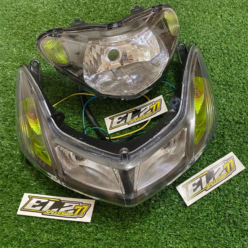 Lampu sen mio smile custom smoke reflektor lampu depan plus sein sen custome mio smile