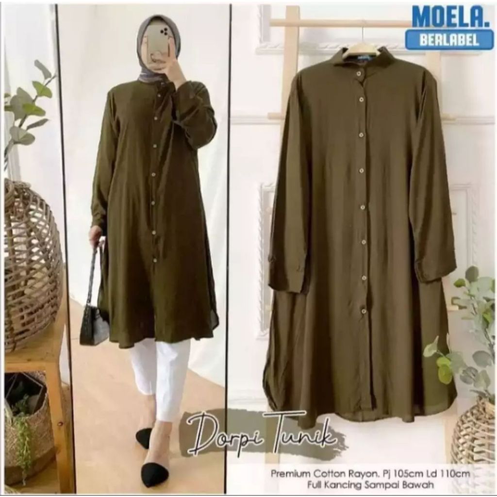 Tunik Model Korea Terlaris Viral Mewah Best Seller Favorit Terjamin Cewek Modis Simple Muslimah Terb