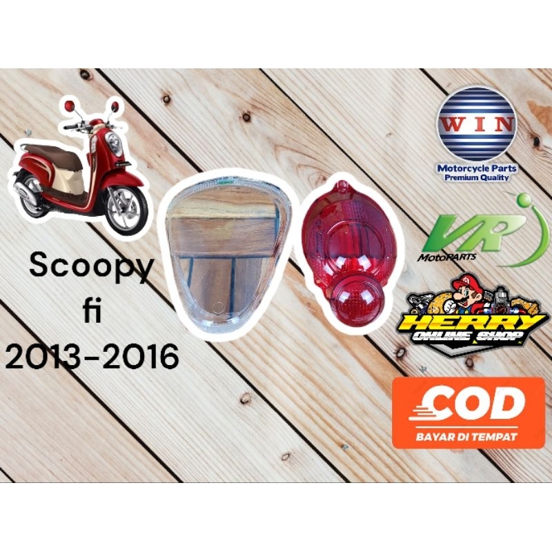 Mika Kaca Lampu belakang stoplamp Scoopy fi 2013 2014 2015 2016