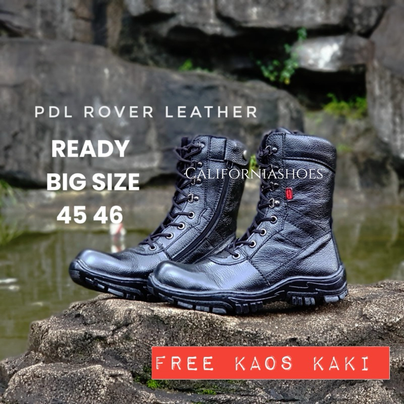 Sepatu kickers pdl boots pdl safety kulit asli TNI POLRI TENTARA READY UKURAN BESAR BIG SIZE JUMBO 4