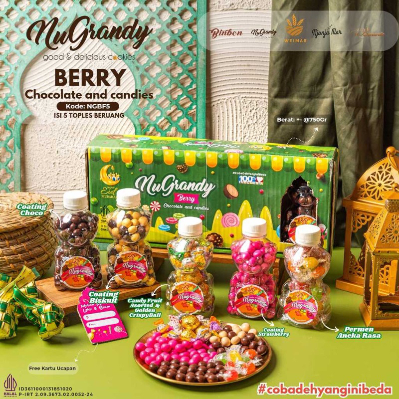 

Nugrandy Berry isi 5 Pcs Choco - Candy Hampers Lebaran