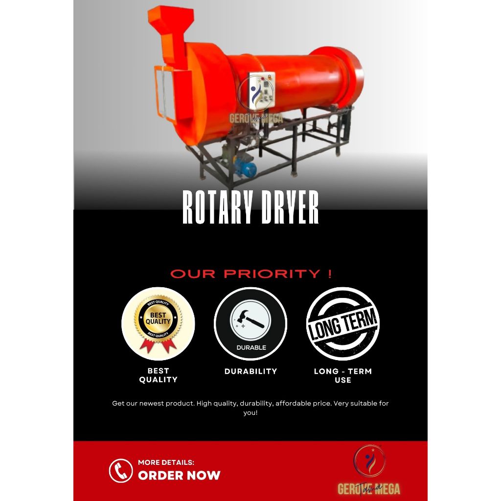 Rotary Dryer / Pengering Rotary / Pengering Padi/Jagung/singkong Dll.