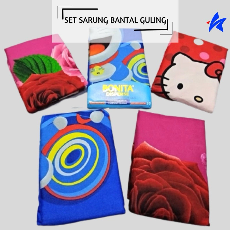 Set Sarung Bantal Dan Sarung Guling Bonita