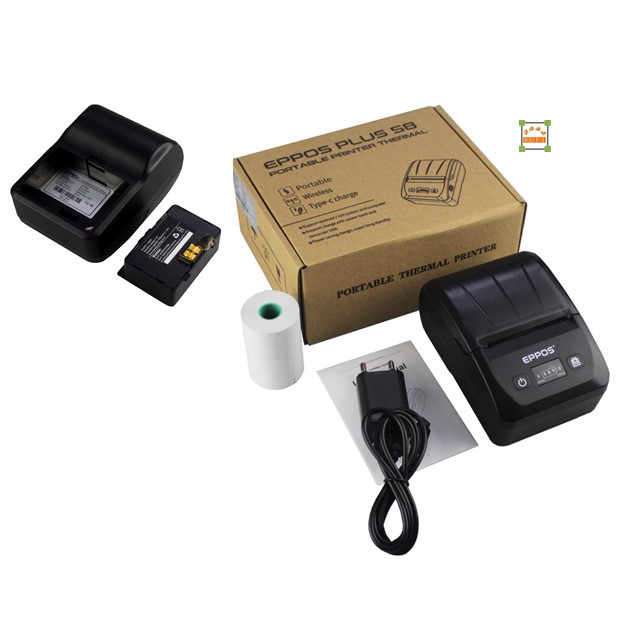 Printer Batrai Cetak Struk Kasir Mini Printer Bluetooth EPPOS EP5881