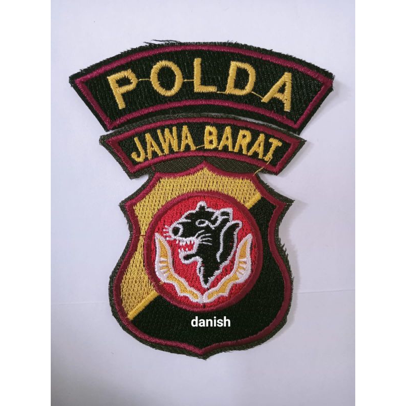 BET BORDIR LOGO LAMBANG POLDA JAWA BARAT.POLDA JABAR