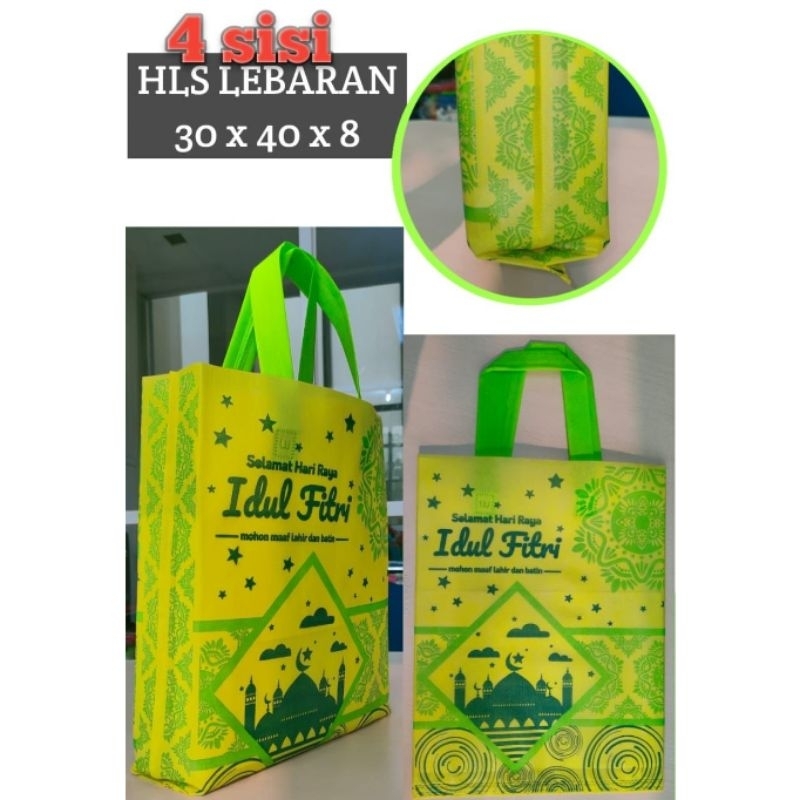 

(1 LUSIN) Tas Idul Fitri / Tas Parcel Lebaran / Tas Spunbond 4 Sisi / Tas Parcel Idul Fitri 30x40x8cm / Tas Parcel Lusinan Murah