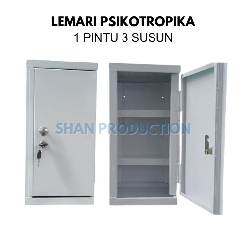 Lemari Obat Klinik 2 Susun - Lemari Obat Psikotropika