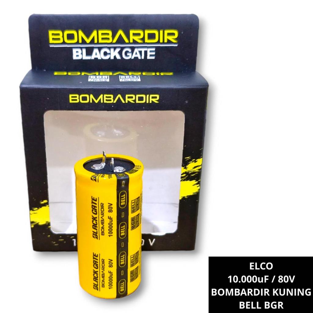 Elco Capasitor 10.000uf 80V / 10000 uf 80 Volt Bombardir Kuning BELL BGR