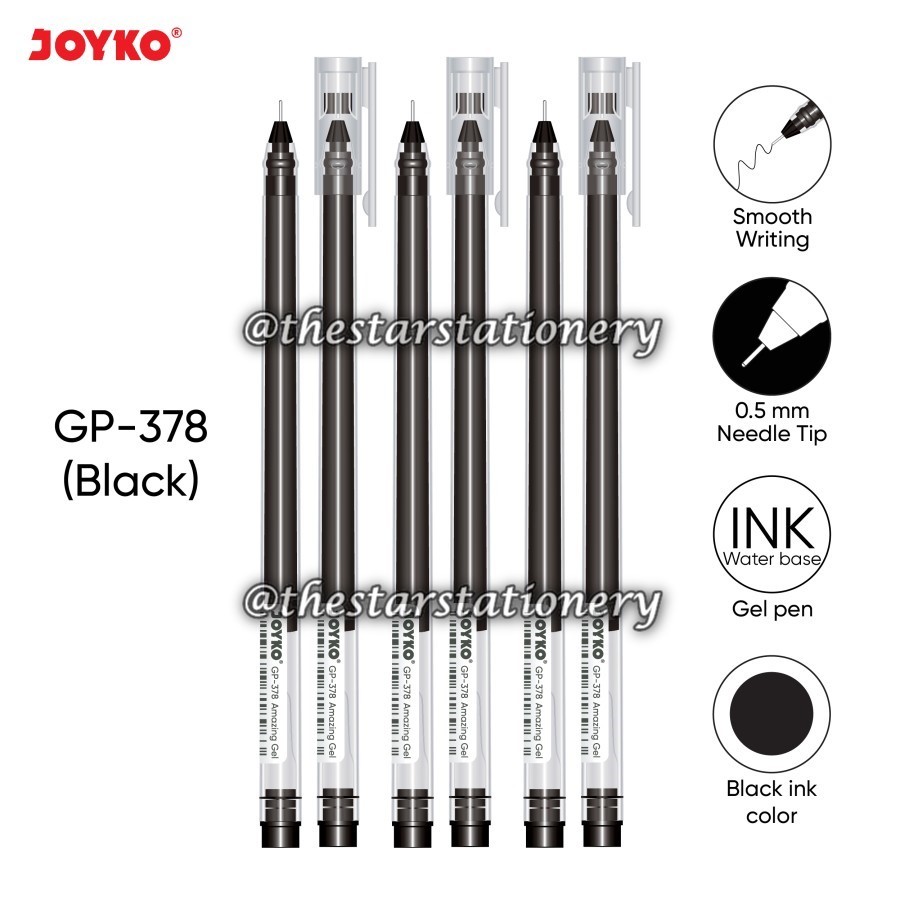 

(1 Biji) GROSIR Bolpen Joyko GP-378 Amazing Gel 0.5 mm Gel Pen / Gel Pen Joyko GP 378 (1 Biji)