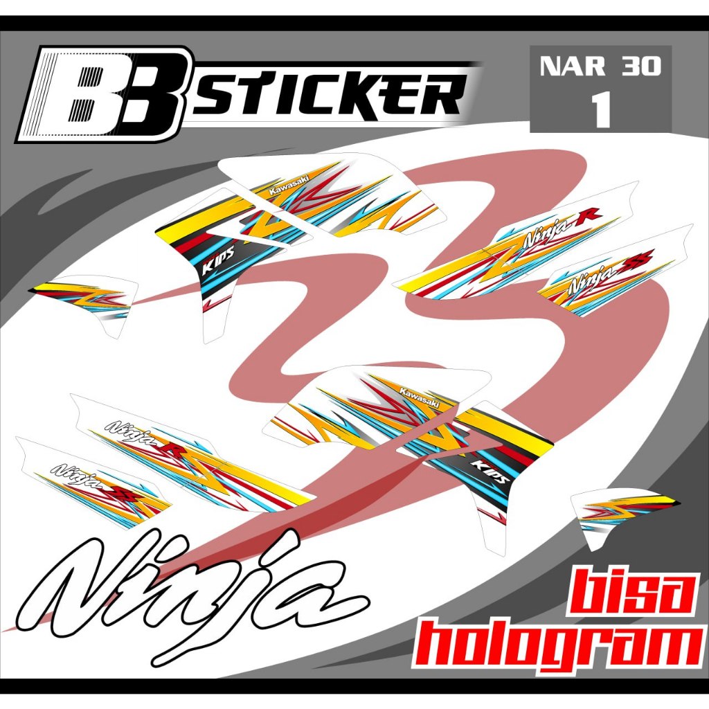 STRIPING PREMIUM Kawasaki Ninja R Ninja SS BISA HOLOGRAM List Sticker Variasi Nar 30