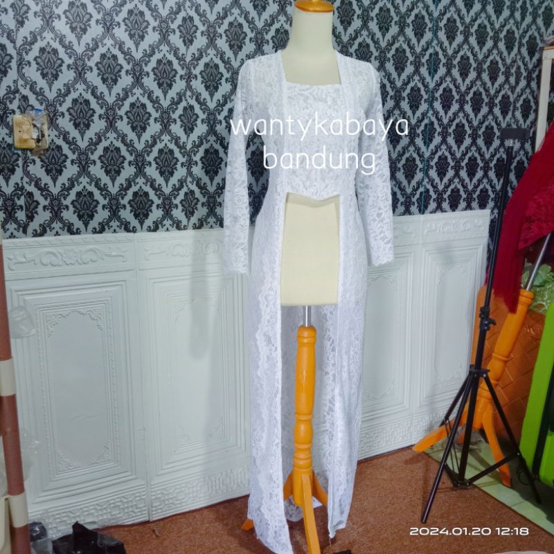 READY Kebaya Akad Modern Kutubaru/Kebaya pengantin/Kebaya Akad Putih
