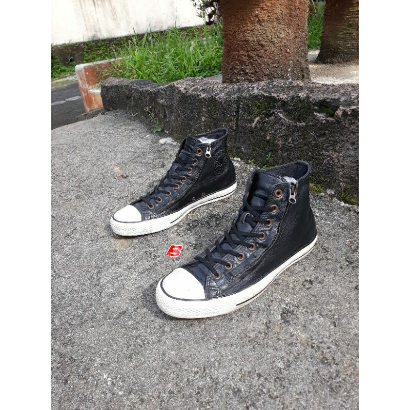 converse doubLe zip Leather