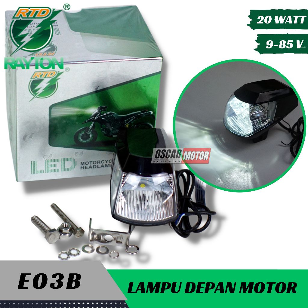 Lampu Tembak LED E03B CREE RAYTON SOROT DAN USB CAS ORIGINAL GARANSI EO3B